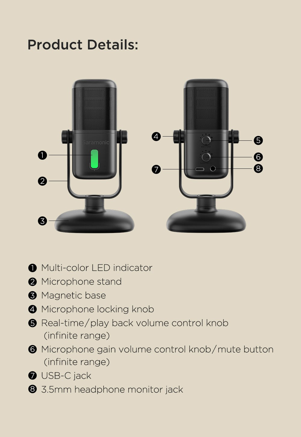 Saramonic SR-MV2000USB Multicolor Microphone