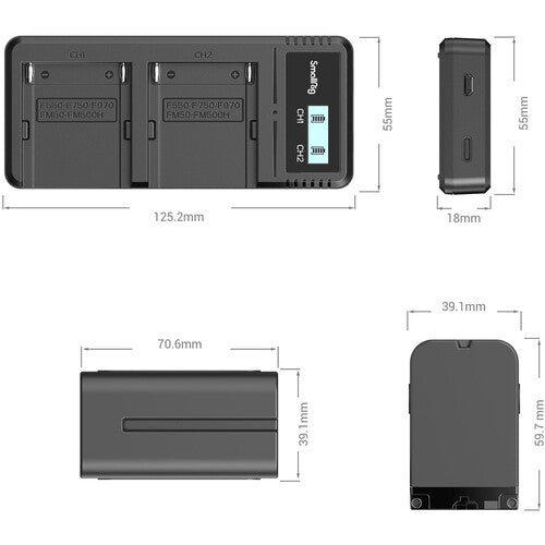 SmallRig NP-F970 Dual-Battery and Charger Kit