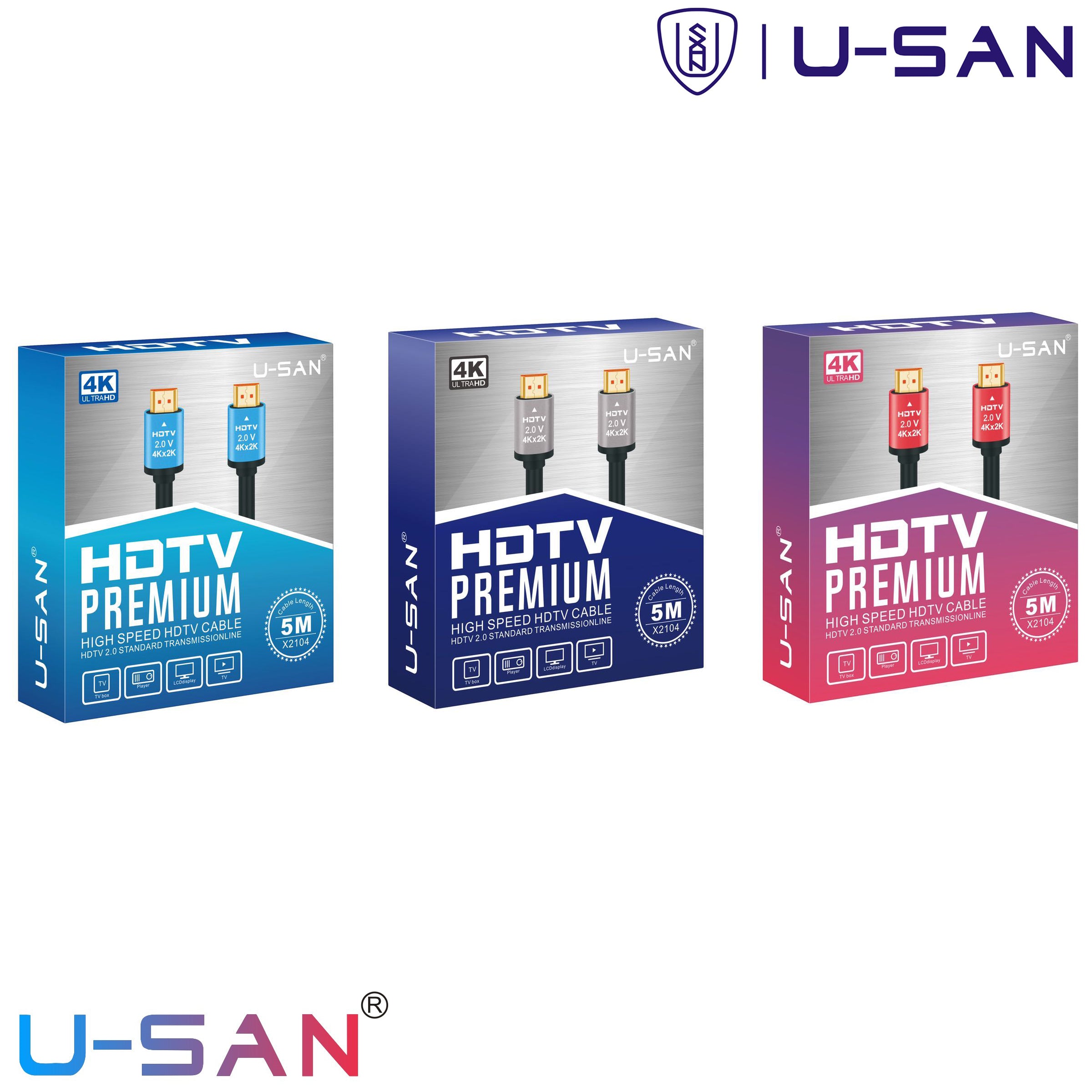 USAN 5M HDMI 4K 2.0V PREMIUM HIGH SPEED HDTV CABLE 60HZ