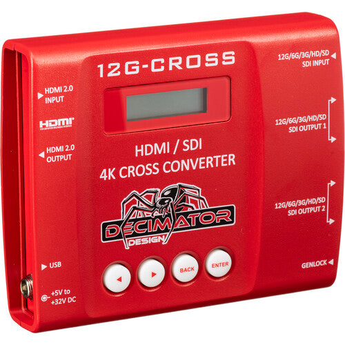 Decimator Design 12G-CROSS HDMI / SDI 4K CROSS CONVERTER with Scaling and Frame Rate Conversion