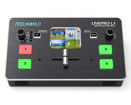 FEELWORLD LIVEPRO L1 MULTI CAMERA VIDEO MIXER SWITCHER 4 HDMI INPUT USB3.0 PRODUCTION LIVE STREAMING