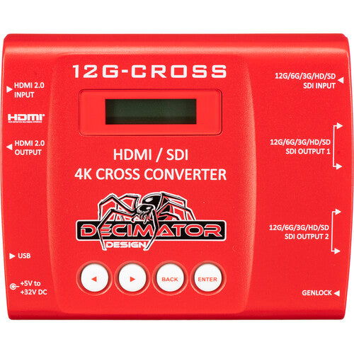 Decimator Design 12G-CROSS HDMI / SDI 4K CROSS CONVERTER with Scaling and Frame Rate Conversion