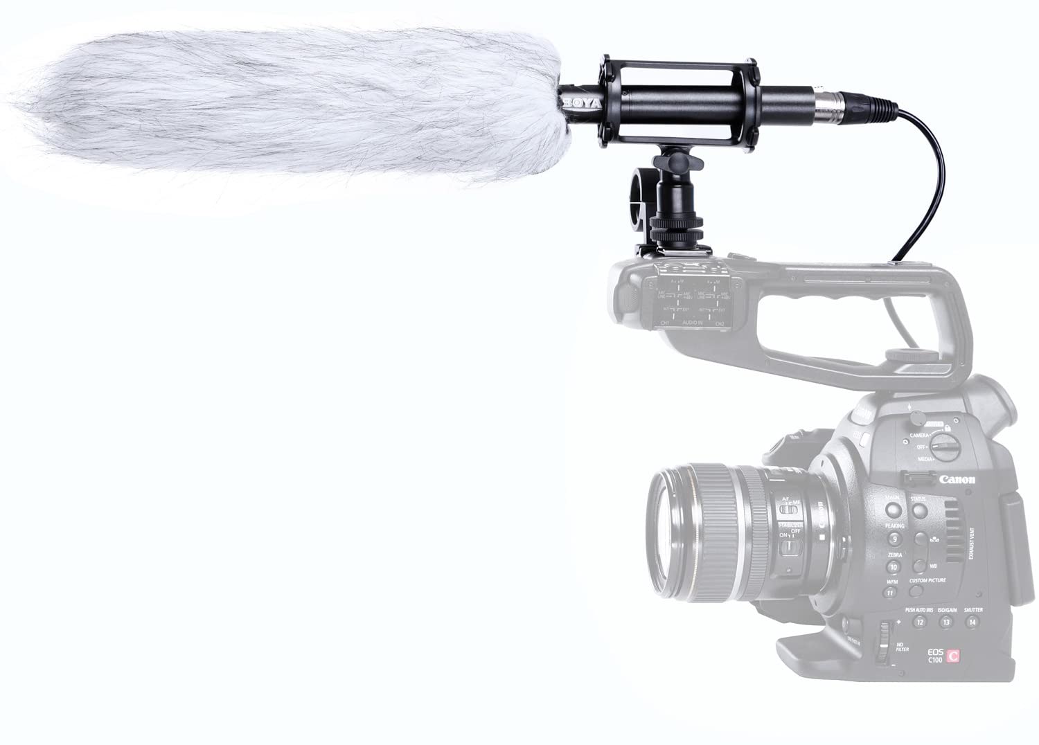 Boya BY-PVM-1000L Professional Condenser Shotgun Microphone for Camera