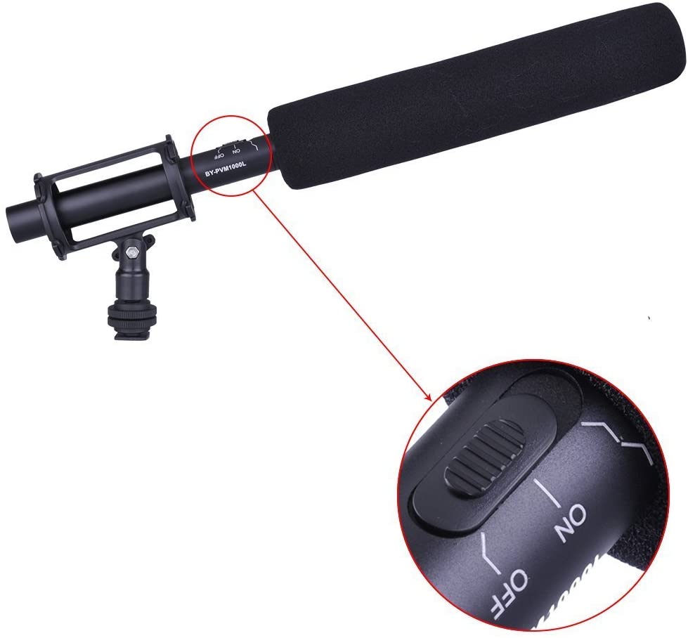 Boya BY-PVM-1000L Professional Condenser Shotgun Microphone for Camera