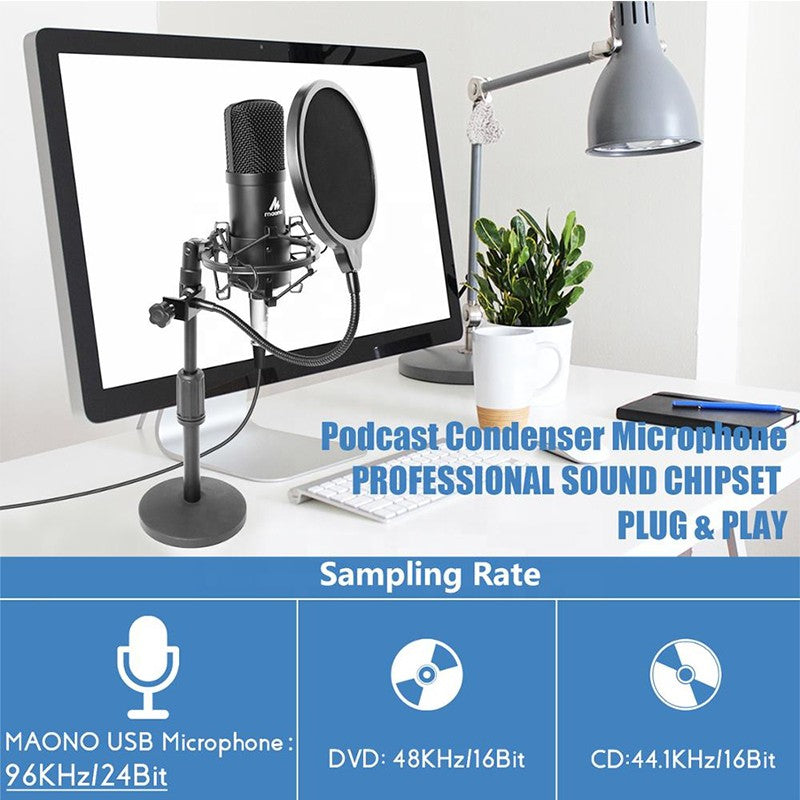 Maono AU-03T Professional Podcast Condenser Microphone