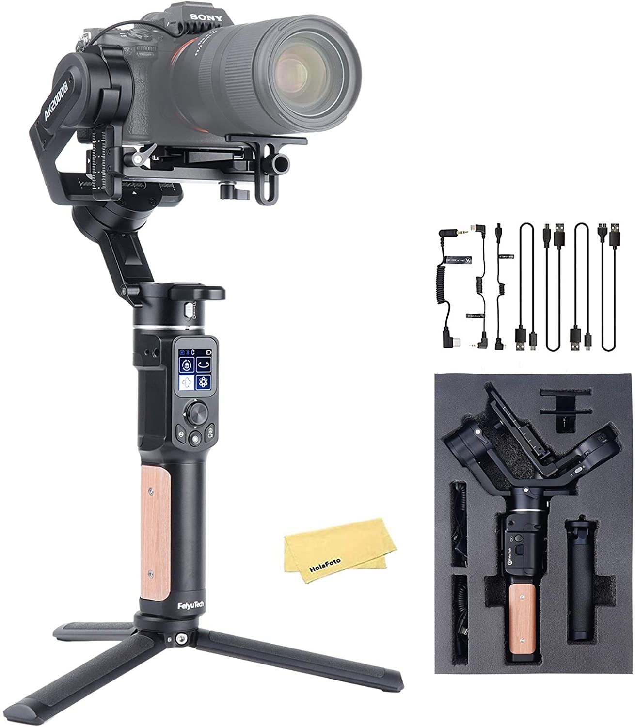 FeiyuTech Ak2000C Handheld Camera Gimbal Stabilizer for DSLR and Mirrorless Cameras