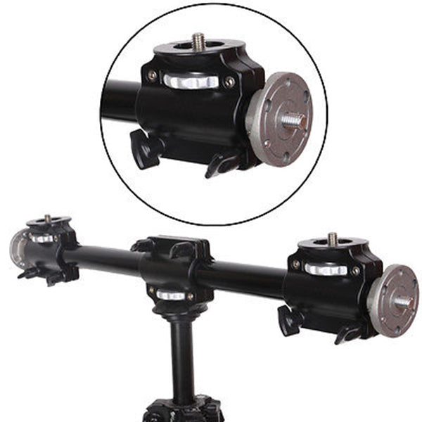 Tripod Crossbar Extension Arm with 4 Head Mount