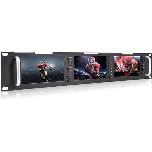 FeelWorld T51 Triple 5" 2 RU 3G-SDI/HDMI Rackmount Monitor