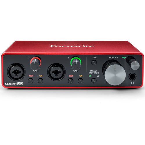 Focusrite Scarlett 2i2 2x2 USB Audio Interface (3rd Generation)