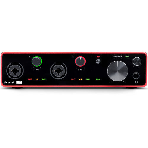 Focusrite Scarlett 4i4 4x4 USB Audio/MIDI Interface (3rd Generation)