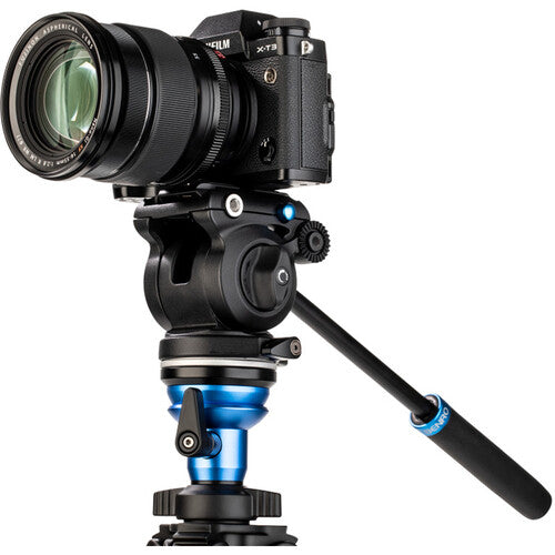 Benro Aluminum Tripod with S2 PRO 60mm Flat Base Video Head