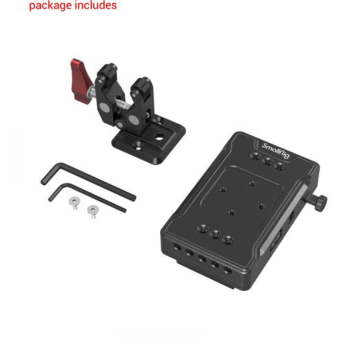 SmallRig V-Mount Battery Adapter Plate with Super Clamp Mount