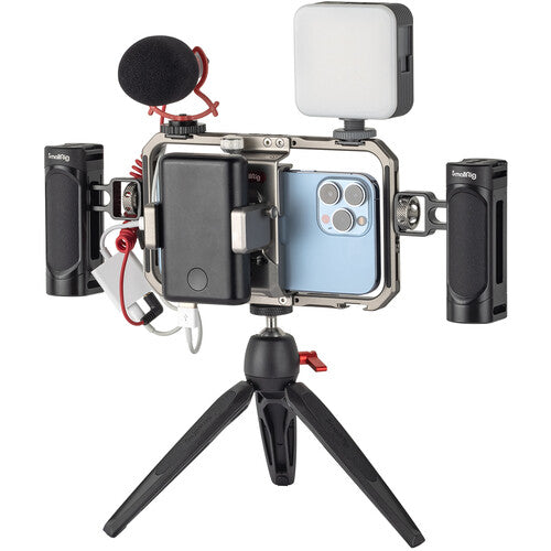 SmallRig Smartphone Rig with Sliding Phone/Power Bank Clamp