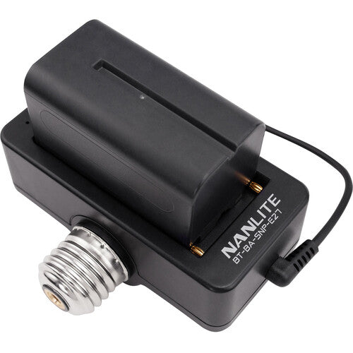 Nanlite NPF Battery Adapter with E27 Head