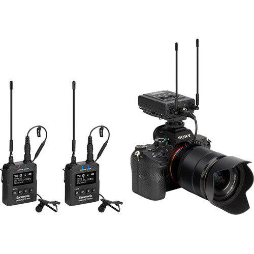 Saramonic UwMic9S Mini KIT2 Compact 2-Person Camera-Mount Wireless Omni Lavalier Microphone System (514 to 596 MHz