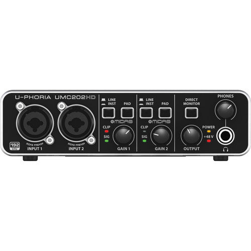 Behringer U-PHORIA UMC202HD - USB 2.0 Audio Interface Mixer