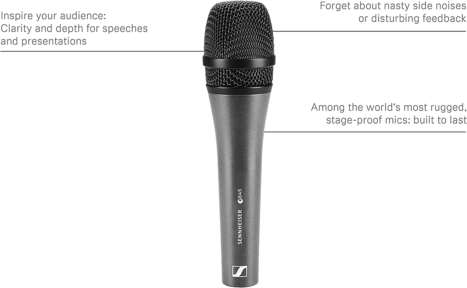 Sennheiser E 845-S Dynamic Super Cardioid Microphone