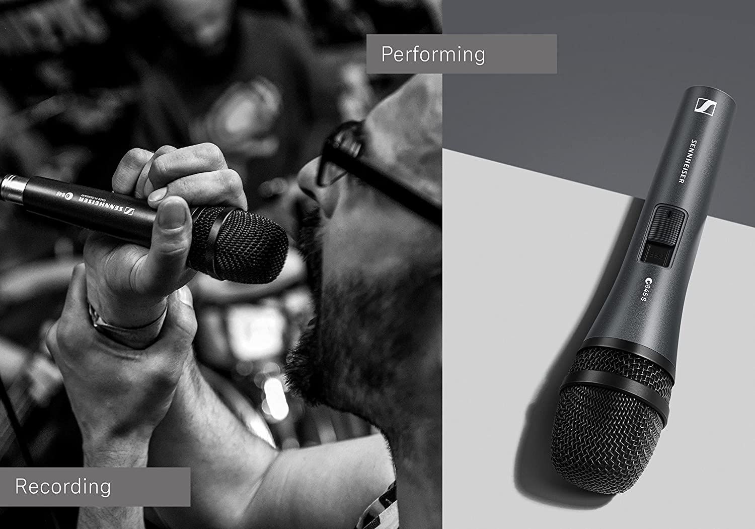 Sennheiser E 845-S Dynamic Super Cardioid Microphone