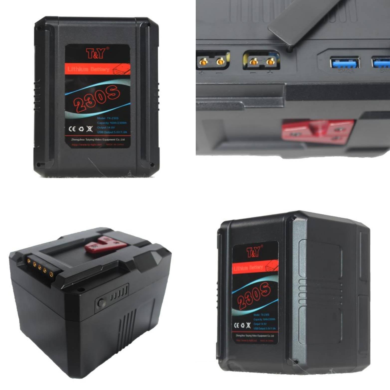 Heavy Duty V-Mount Lithium Ion Battery with Charger 230wh