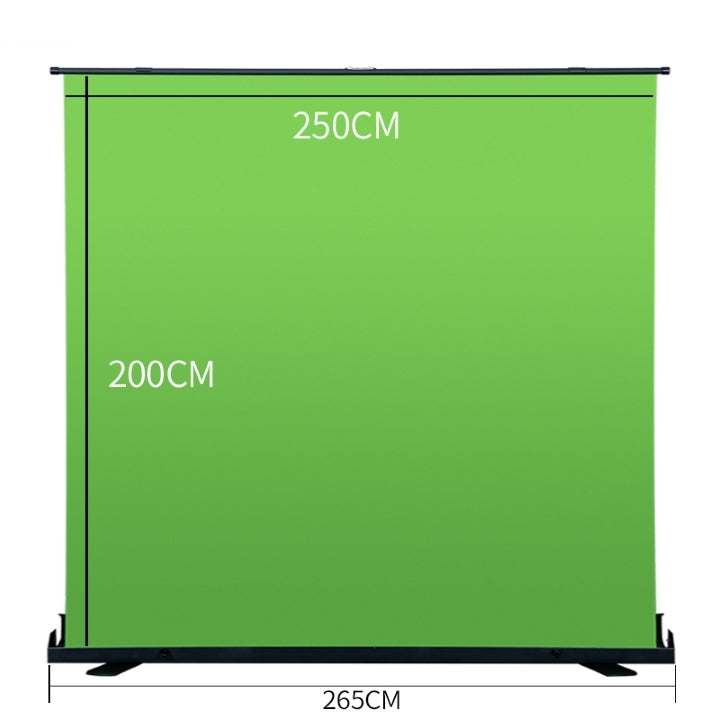 APEX Portable Rollup Chroma Green Screen Background Stand 250 x 200cm