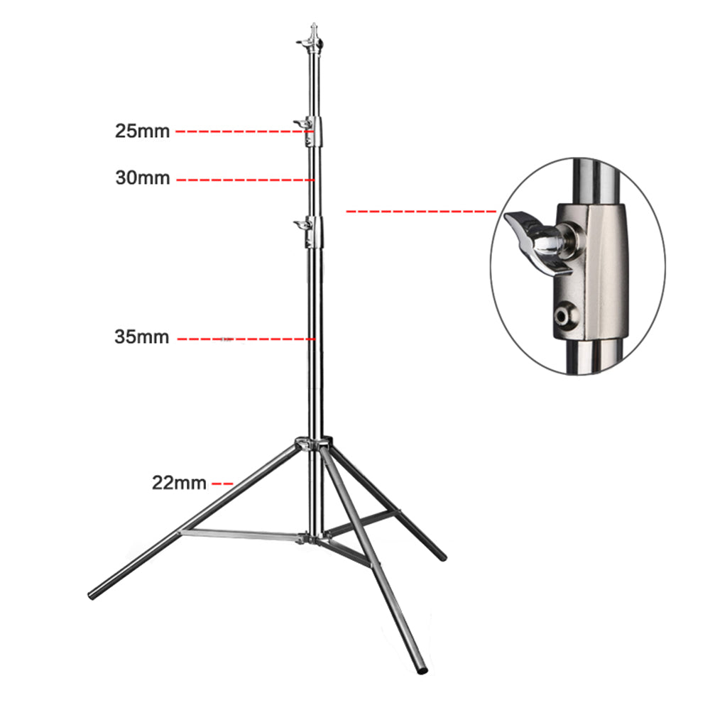 APEX Stainless Steel Light Weight Stand 280cm / 9ft