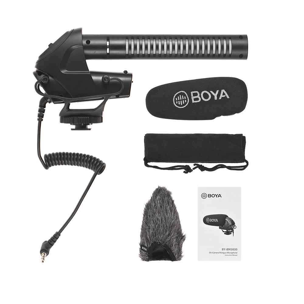 Boya BY-BM3031 Professional On-Camera Shotgun Microphone for DSLR Cameras, Video Cameras, Recorders