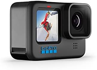 GoPro HERO10 Black - Waterproof Action Camera with Front LCD and Touch Rear Screens, 5.3K60 Ultra HD Video, 23MP Photos, 1080p Live Streaming, Webcam, Stabilization