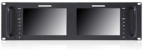 Seetec Dual 7" 3RU IPS 1280x800 Broadcast LCD Rack Mount Monitor with 3G-SDI, HDMI, AV input and output D71