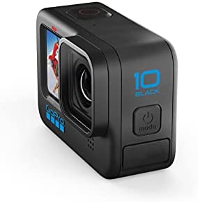 GoPro HERO10 Black - Waterproof Action Camera with Front LCD and Touch Rear Screens, 5.3K60 Ultra HD Video, 23MP Photos, 1080p Live Streaming, Webcam, Stabilization