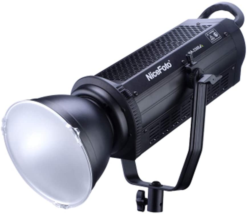 NiceFoto HA-3300A COB Led Video Light 330W Bi Color 3200k-6500k CRI &amp; TLCI 96 with 5 Pre-Programmed Lighting Effects, Support Remote/APP Control