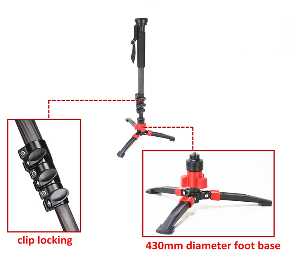 Apex Professional Monopod with Step Lock Wide Legs