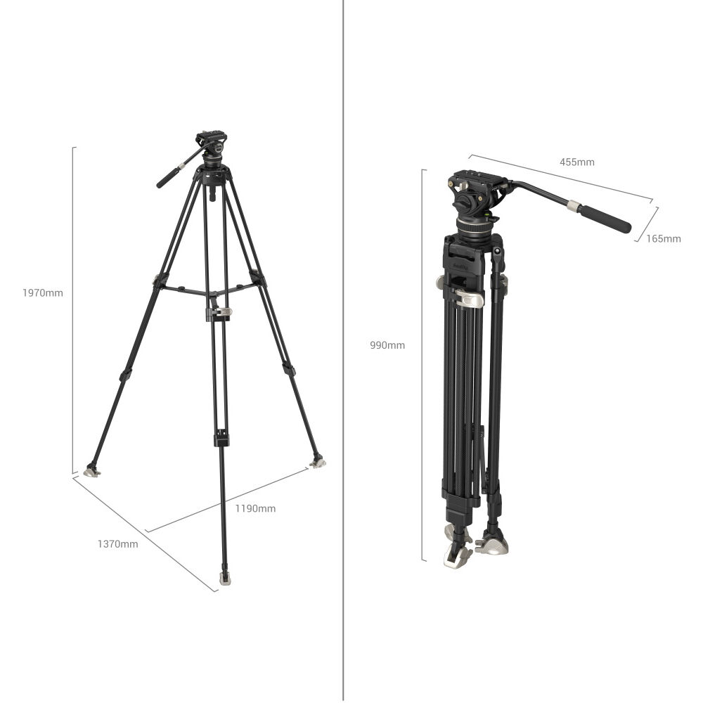 SmallRig FreeBlazer 3989 Heavy-Duty Carbon Fiber Tripod Kit AD-100