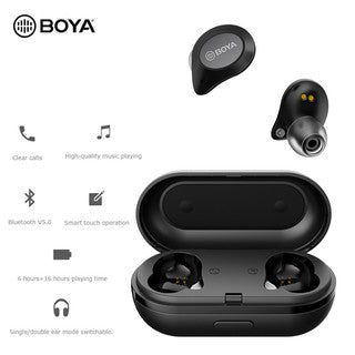 Boya AP1 Earbuds (Black/White)