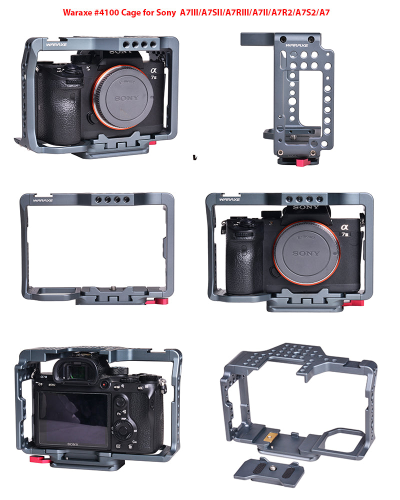 Waraxe #4100 Cage Built-in Quick Release Fits Arca Swiss For All Generation Of Sony A7 Series