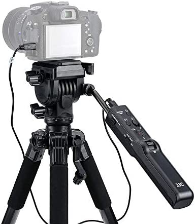 JJC VCT-VPR1 Compact Remote Control Tripod Stand for Sony ZV-1 A7 IV III II A7S A7R A6600 A6500 A6400 A6300 A6100 A6000 RX10 IV FDR-AX53 AX33 AX43 AX100 AX700 HDR-CX405 CX440 CX455 CX675 CX900 &amp; More