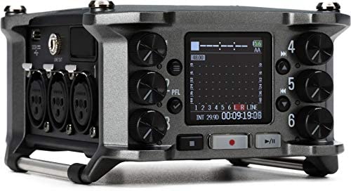 Zoom F6 Field Recorder/Mixer, Professional Field Recording, Audio for Video, 32-Bit Float Recording, 14 Channel Recorder, 6 XLR Inputs, Timecode, Ambisonics Mode, Battery Powered, iOS Wireless Control