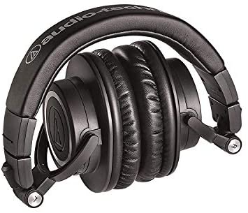 Audio-Technica ATHM50XBT Wireless Bluetooth Over-Ear Headphones, Black