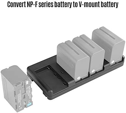 Nicefoto NP-04 NP-F Battery to V-Mount Battery Converter Adapter Plate 4-Slot