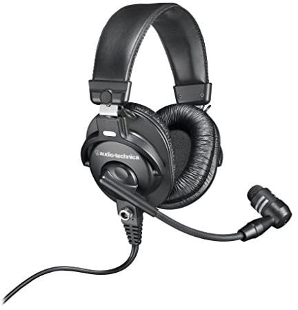 Audio-Technica BPHS1 Broadcast Stereo Headset with Dynamic Cardioid Boom Mic Black, Adjustable