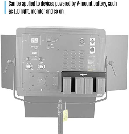 Nicefoto NP-04 NP-F Battery to V-Mount Battery Converter Adapter Plate 4-Slot