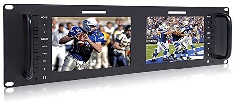 Feelworld D71-H Dual Monitor 7" 3RU IPS 1280x800 LCD Rackmount Monitor with HDMI