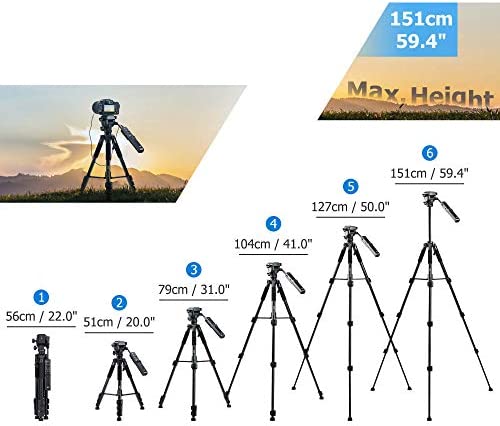 JJC VCT-VPR1 Compact Remote Control Tripod Stand for Sony ZV-1 A7 IV III II A7S A7R A6600 A6500 A6400 A6300 A6100 A6000 RX10 IV FDR-AX53 AX33 AX43 AX100 AX700 HDR-CX405 CX440 CX455 CX675 CX900 &amp; More