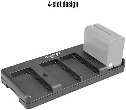 Nicefoto NP-04 NP-F Battery to V-Mount Battery Converter Adapter Plate 4-Slot