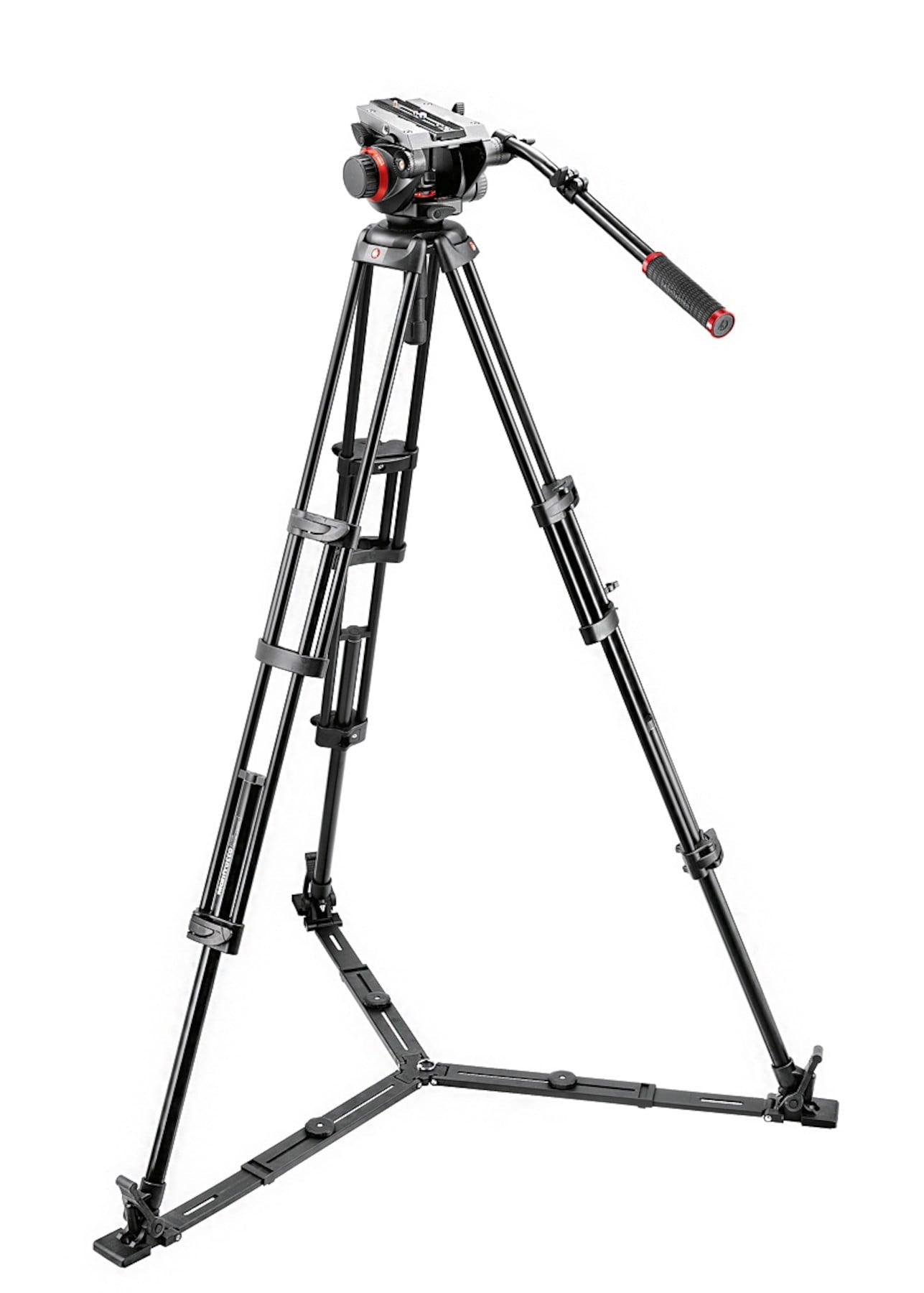 Manfrotto 504HD,546GBK 504 Fluid Video Head &amp; 546GB Alu Twin Leg Tripod