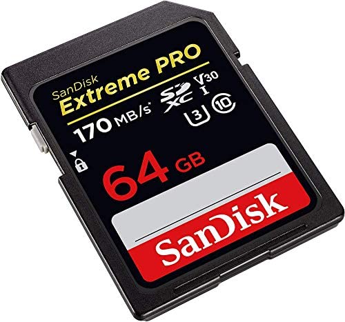 SanDisk 64GB Extreme PRO SDXC UHS-I Card - C10, U3, V30, 4K UHD, SD Card - SDSDXXY-064G-GN4IN