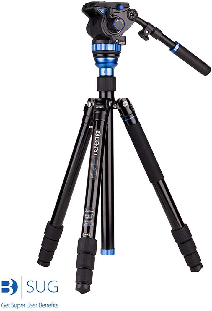 Benro Aero 7 Aluminum Travel Video Tripod Kit with S7 Video Head (A3883TS7)