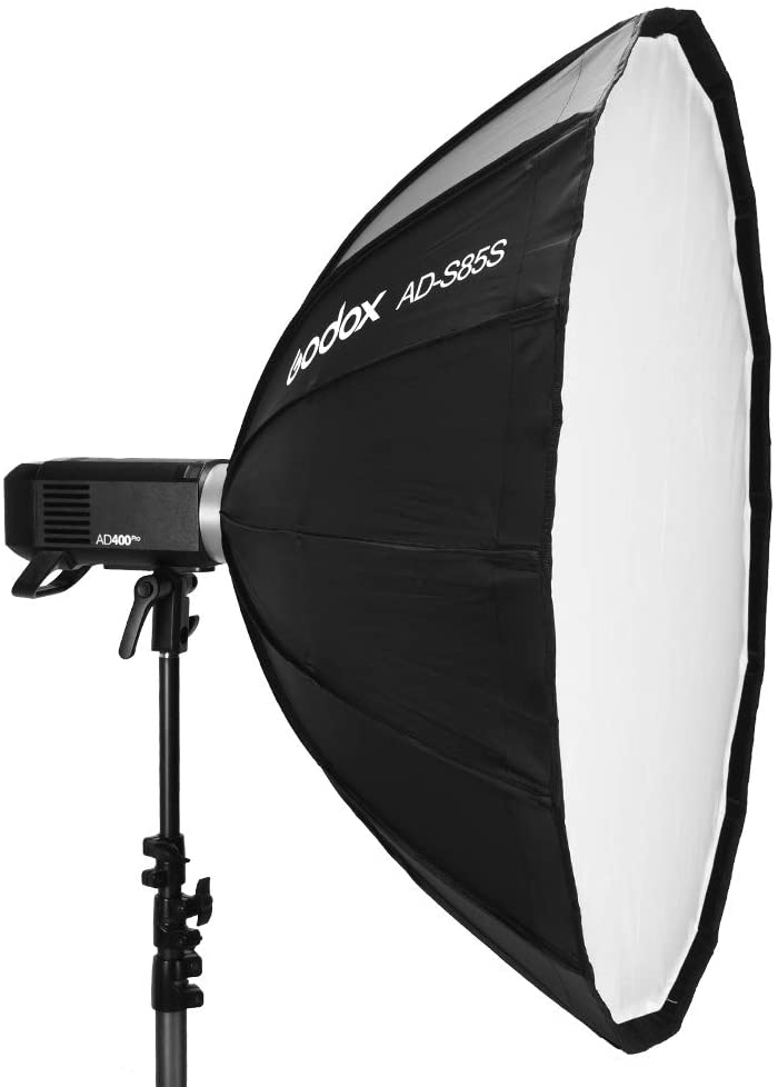 Godox AD-S85S 85cm Parabolic Deep Softbox Hexadecagon Quick Collapsible Umbrella Softbox for Godox AD400Pro Strobe Light Studio Photo Lighting