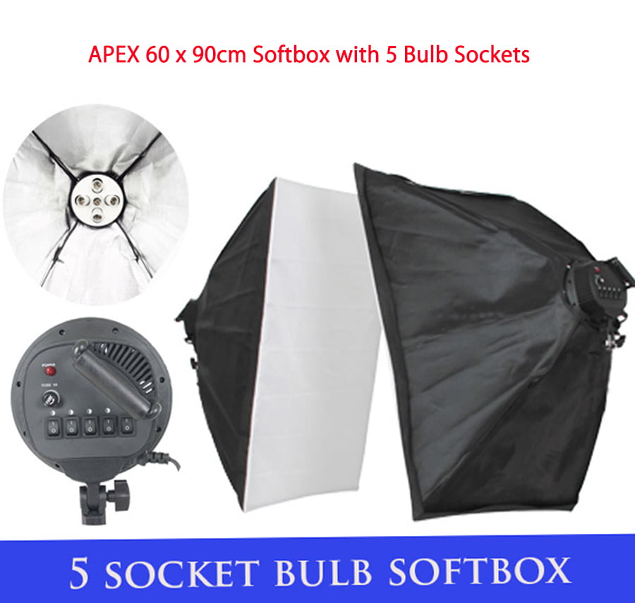 APEX 60x90cm Softbox with 5 Bulb Sockets for Continuous Lighting