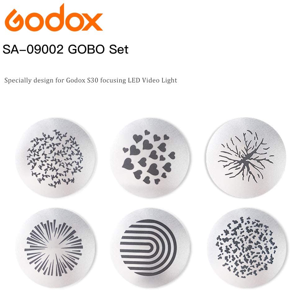 GODOX SA-09-002 GOBO Sets for S30 LED Light Creative Effects