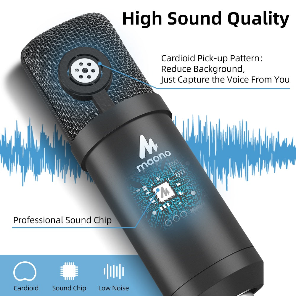 Maono AU-03T Professional Podcast Condenser Microphone